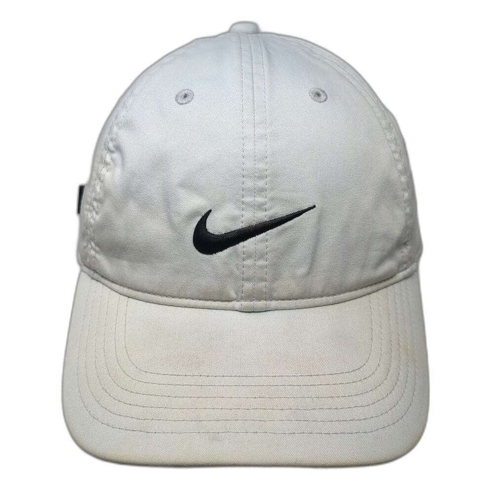 Nike Baseball Cap Gray OSFM Dri-Fit Boise Open Golf Leather Strapback Swoosh Hat